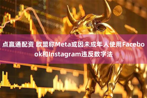 点赢通配资 欧盟称Meta或因未成年人使用Facebook和Instagram违反数字法